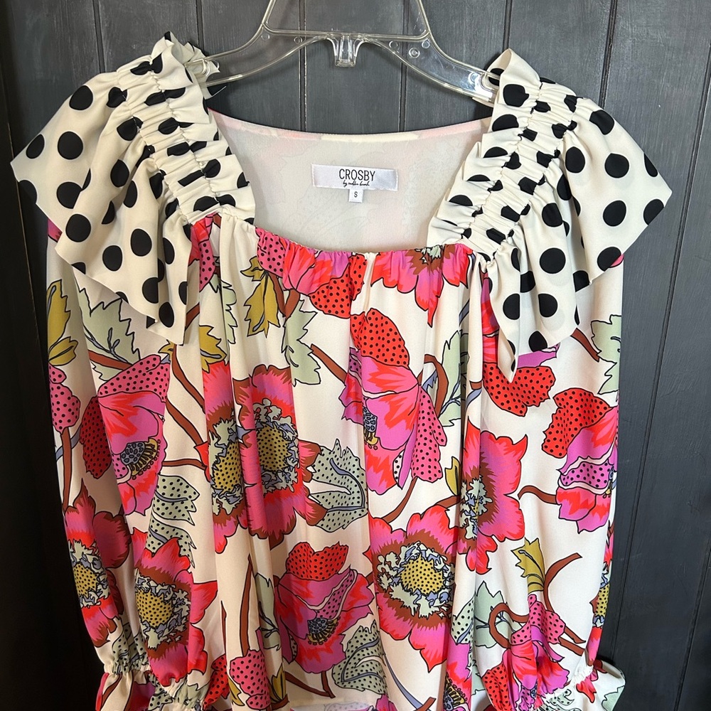 Crosby Floral and Polka Dot Blouse